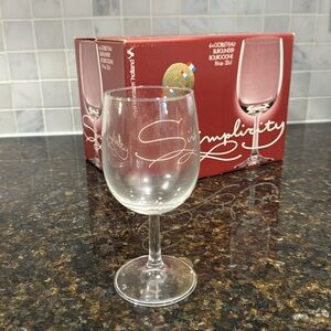 Simplicity Stemmed Goblet Wine Glasses (Set of 6)
